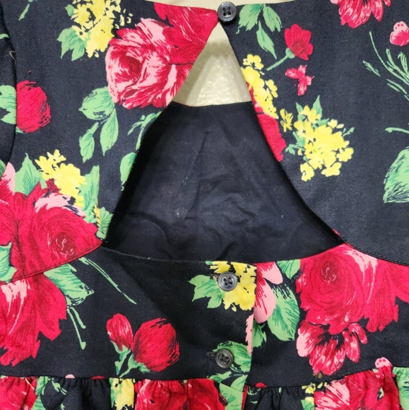 Janie and Jack Girl Dresses Navy Floral Dress - Picture 6 of 6